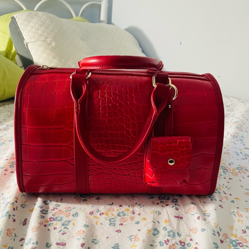 I Like Dreams LaLa Croc Speedy Arm Bag Satchel Tote, Coin Purse Cross Body Strap